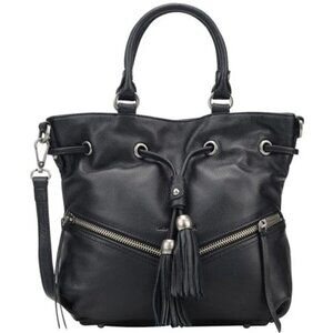 💕LANCASTER PARIS💕 Soft Vintage Clara Leather Bag ~ Black NWT